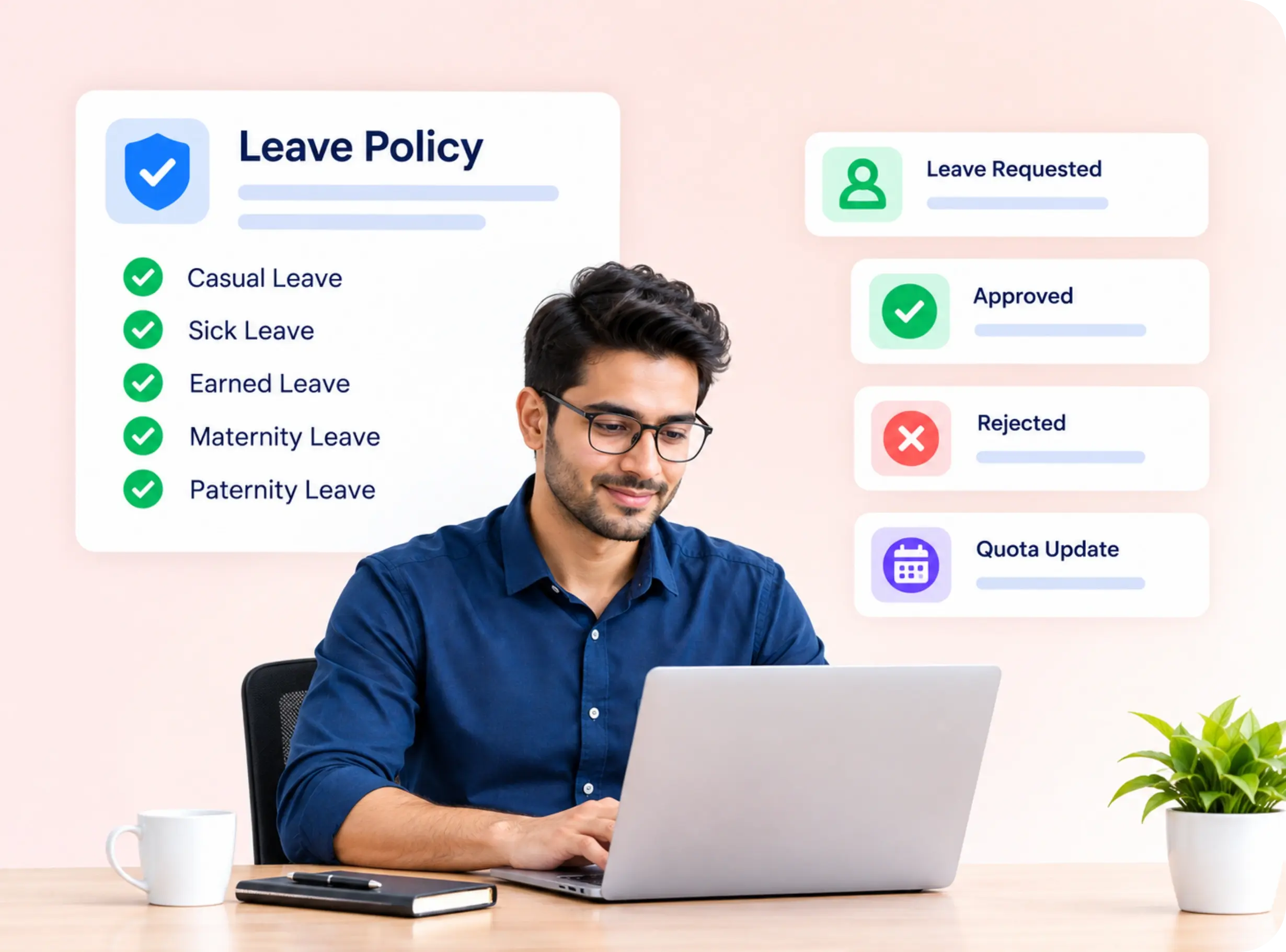 TrackOlap configurable leave policy with leave types, request decisions and quota updates