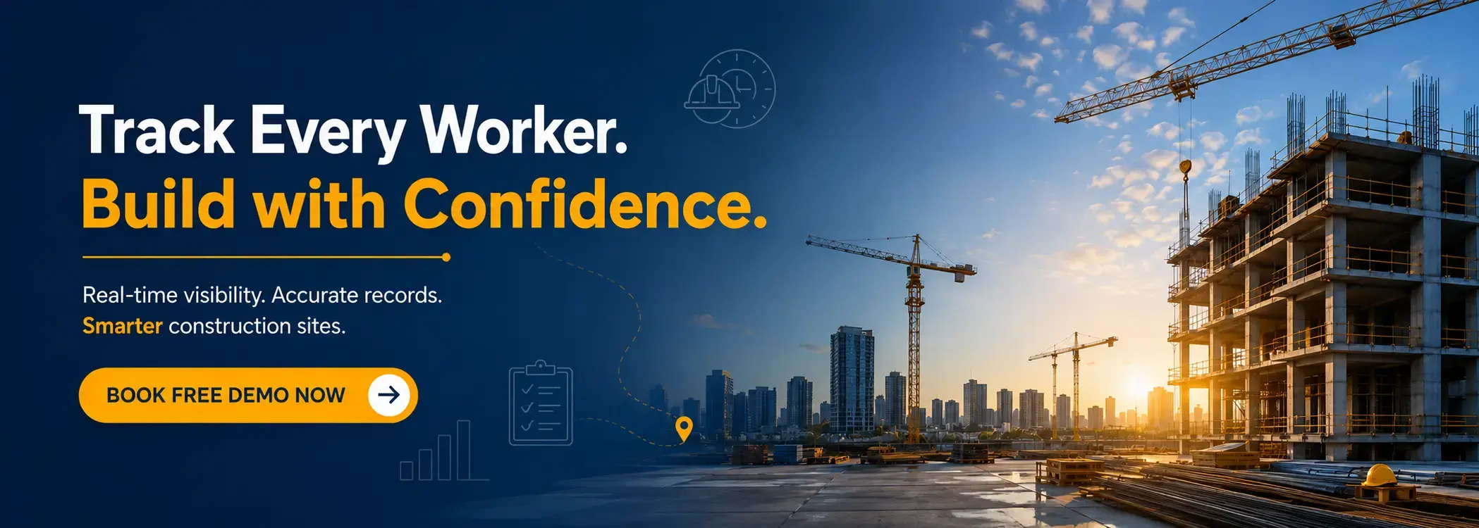 Track every construction worker with real-time visibility and accurate digital records