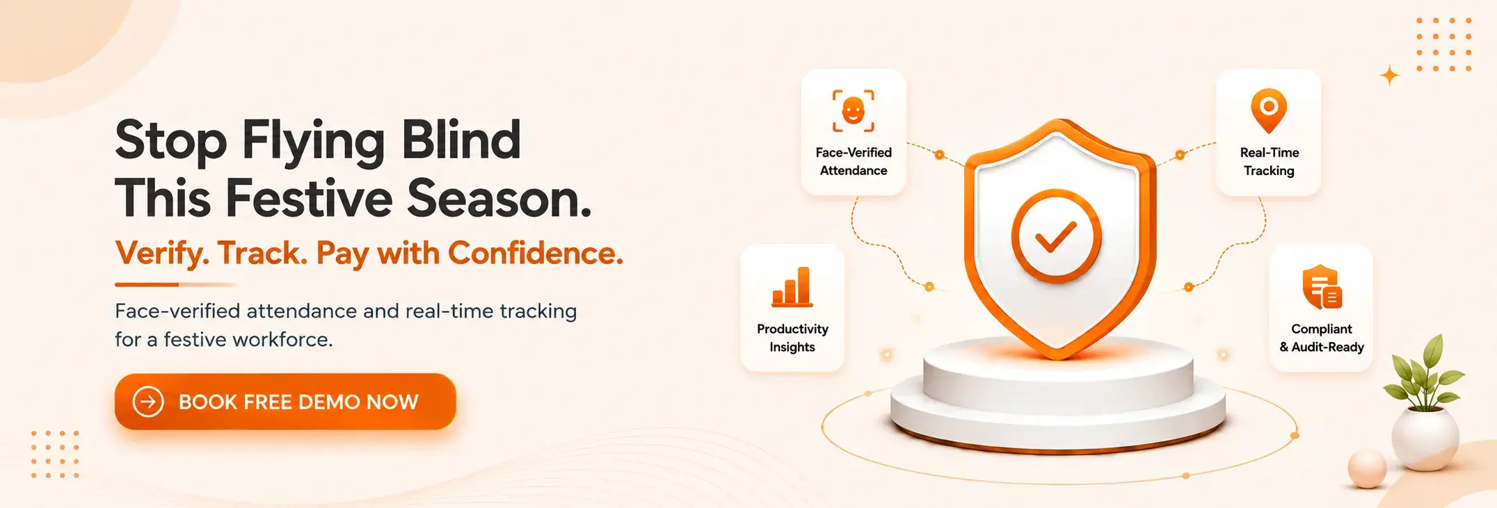 Stop flying blind this festive season with TrackOlap face-verified attendance and real-time tracking