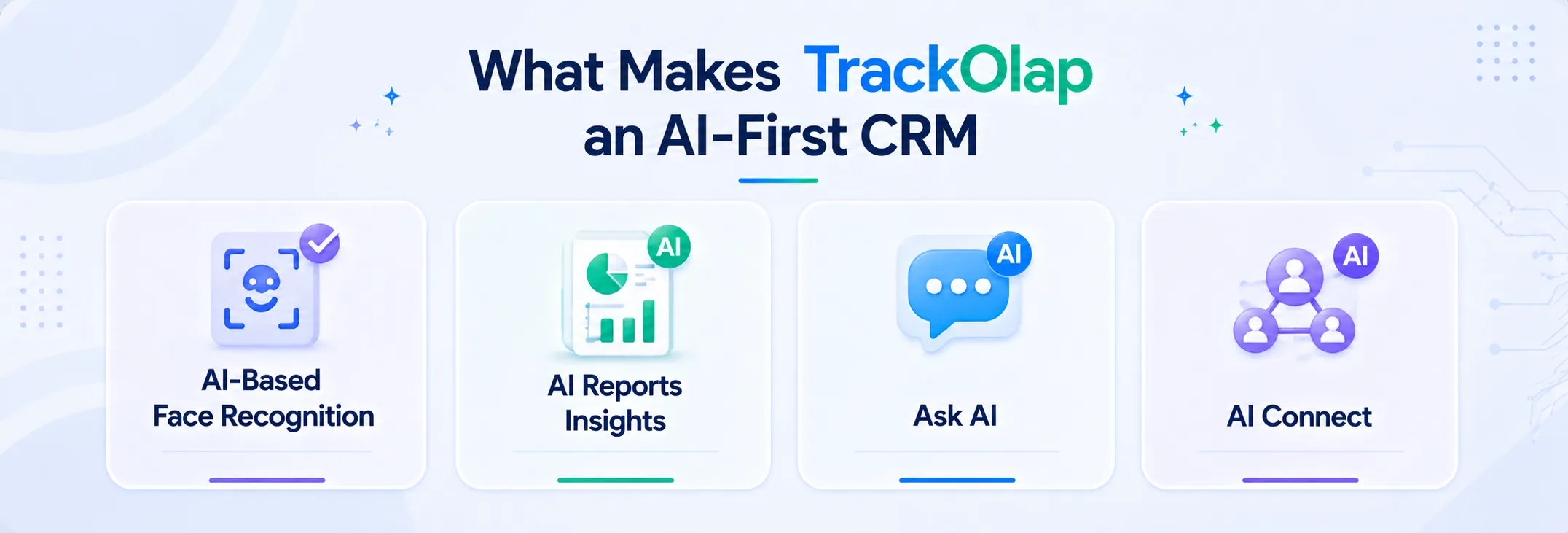 How TrackOlap's AI-First CRM Helps Businesses to Manage and Act on Business Data illustration