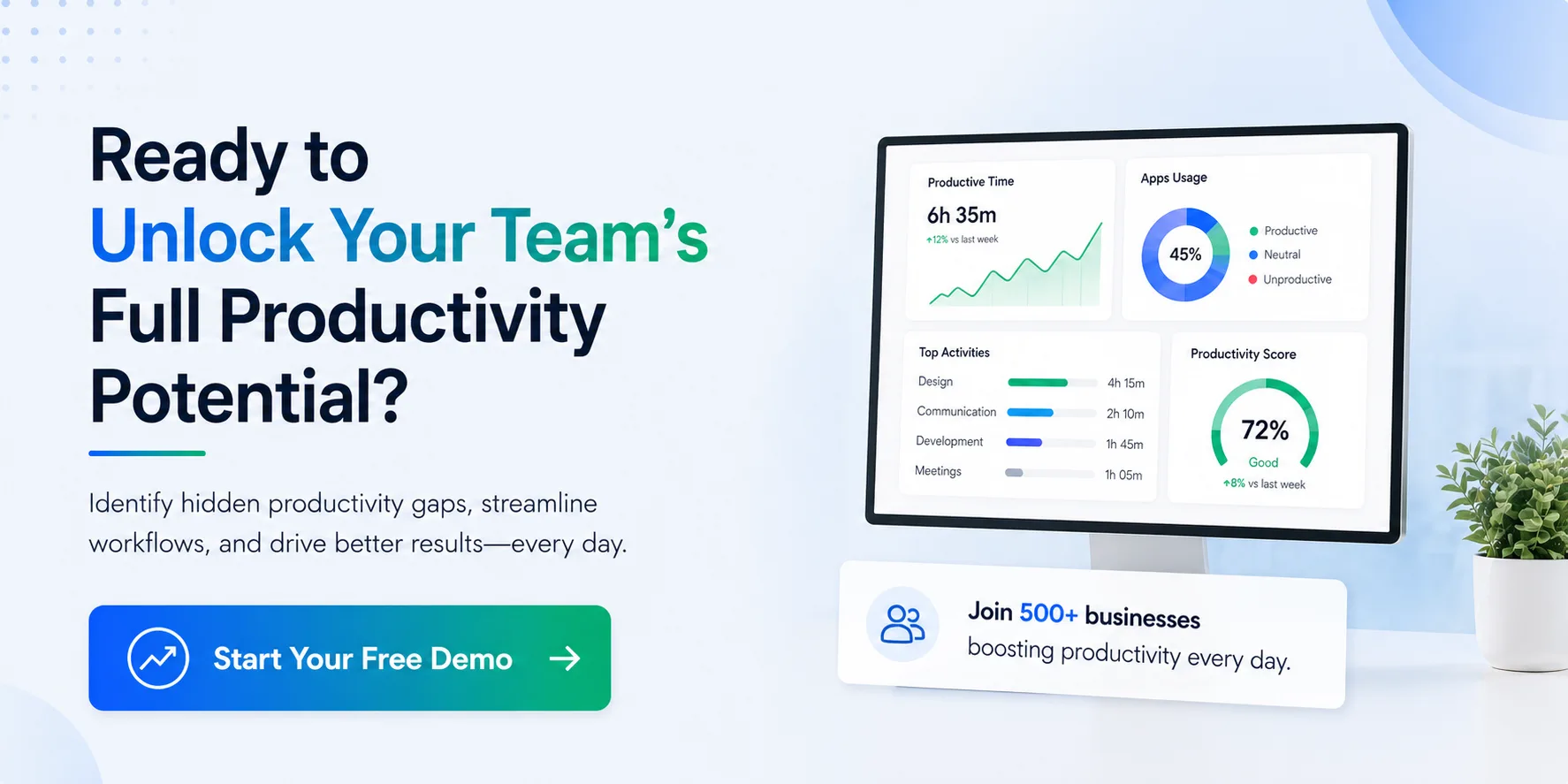 How Employee Productivity Software Helps Identify Hidden Productivity Gaps illustration