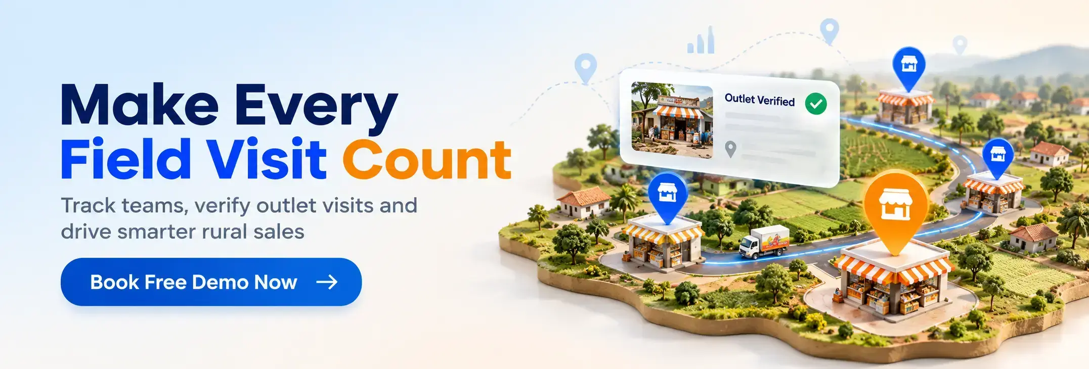 Make every field visit count: track teams, verify outlet visits and drive smarter rural sales with TrackOlap. Book a free demo