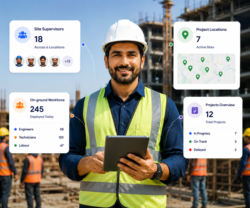 TrackOlap field workforce management for Construction and Infrastructure