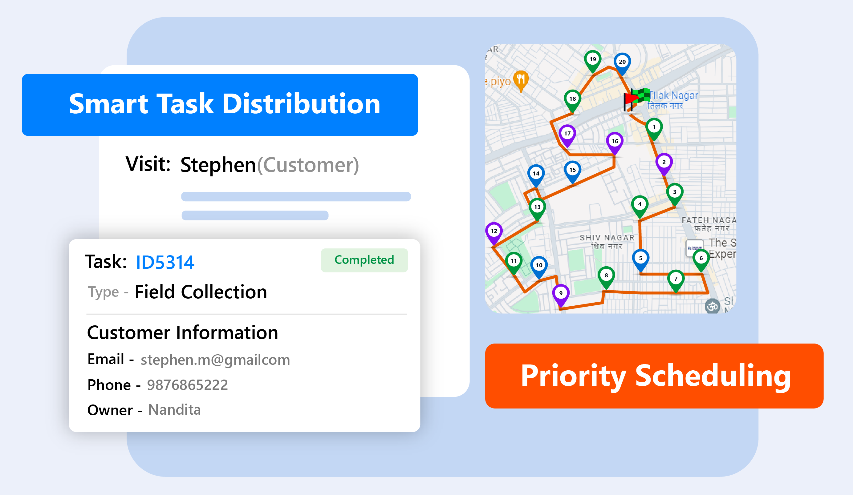 Assign Tasks and Field Visits in TrackOlap