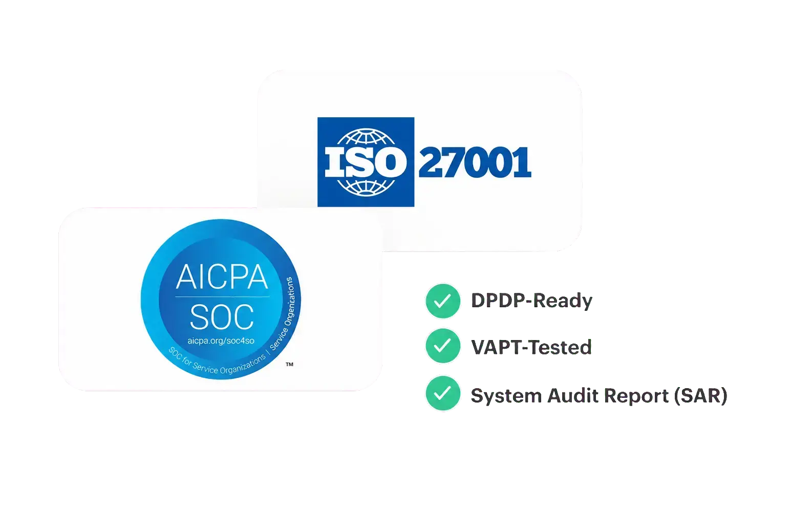 ISO 27001 and SOC security compliance with DPDP readiness, VAPT testing and system audit reporting