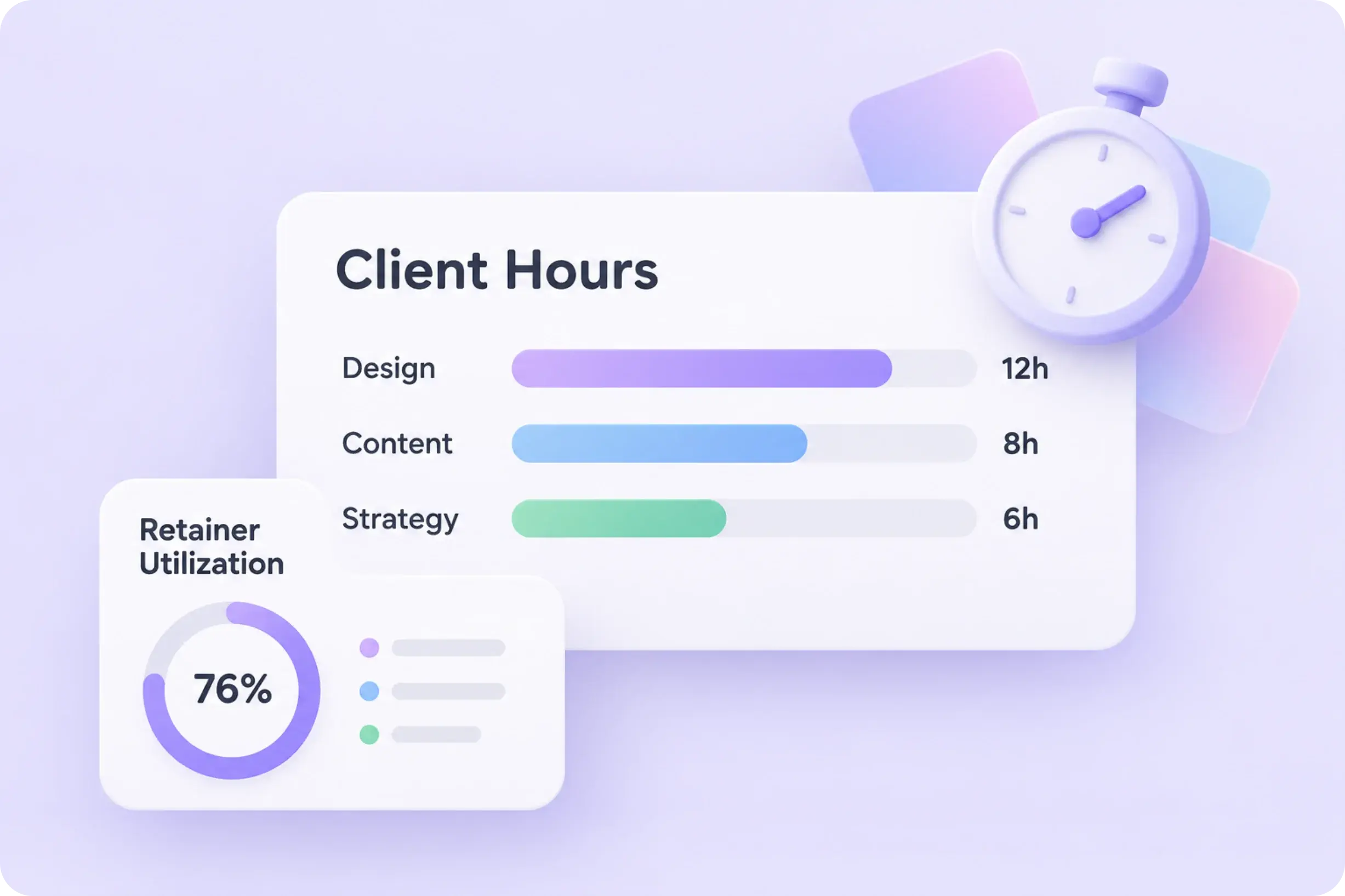 Creative agency hours tracked against each client