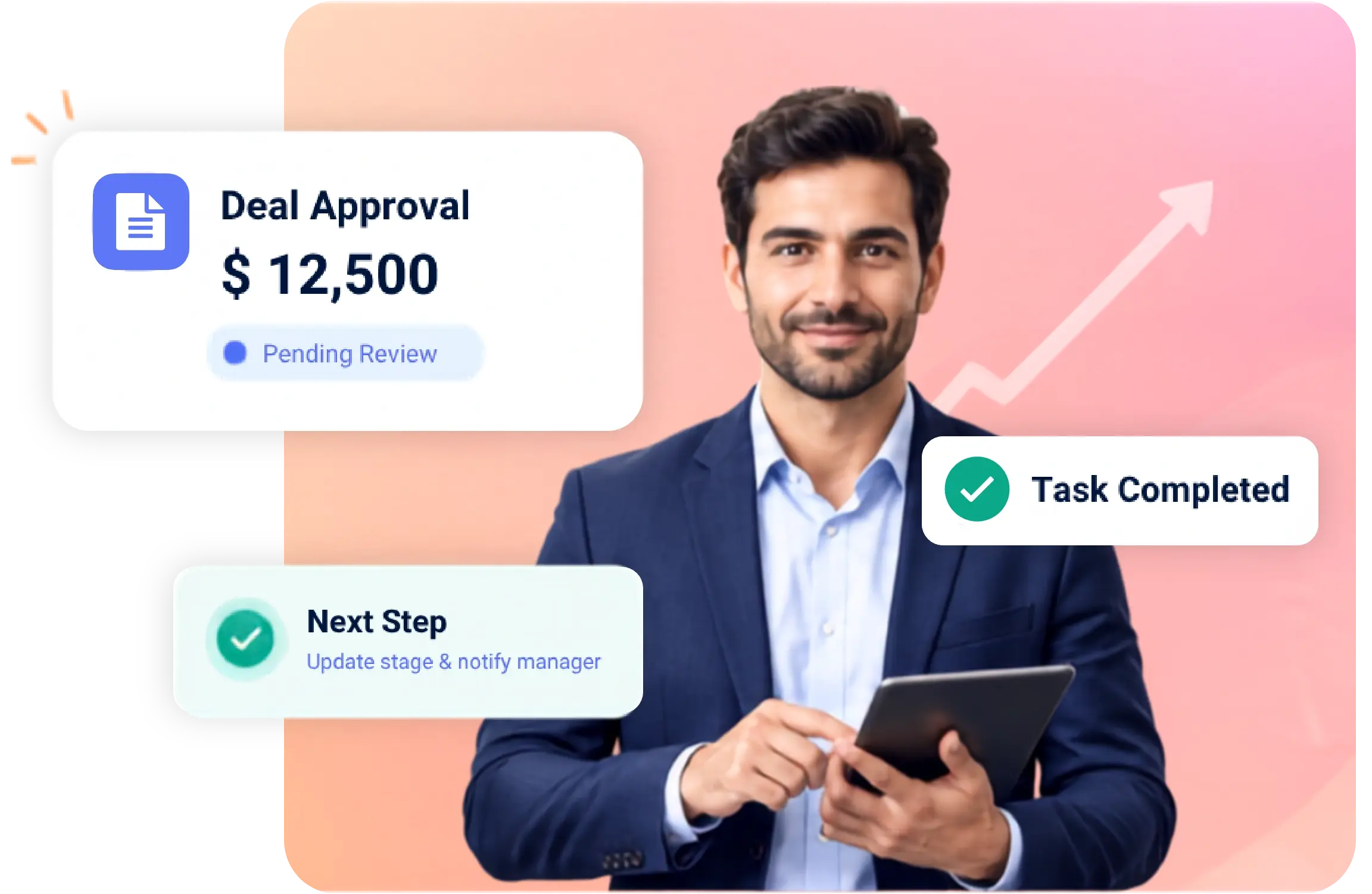 TrackOlap moving a deal forward in the opportunity pipeline