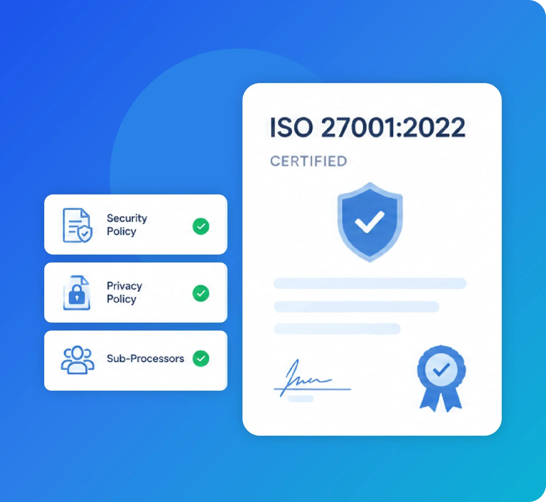 TrackOlap ISO 27001:2022 certification and published security documentation